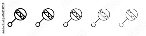 Baby rattle icon black and white vector sign