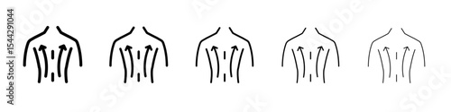 Back massage icon black and white vector sign