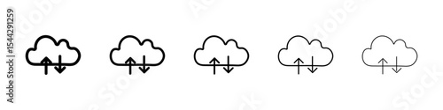Backup icon black and white vector sign