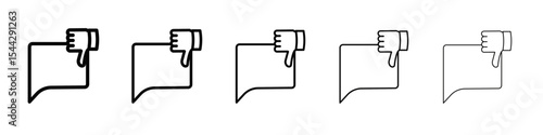 bad feedback icon black and white vector sign