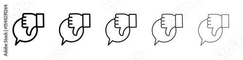 bad feedback icon black and white vector sign