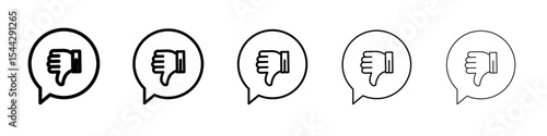 bad feedback icon black and white vector sign