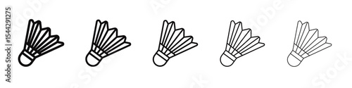 Badminton icon black and white vector sign