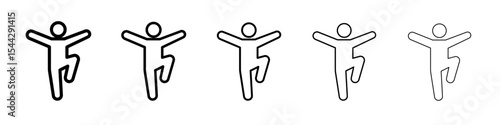 balancing icon black and white vector sign