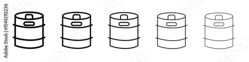 Barrel of beer icon black and white vector sign
