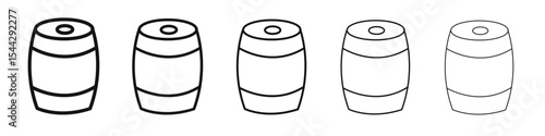 Barrel of beer icon black and white vector sign