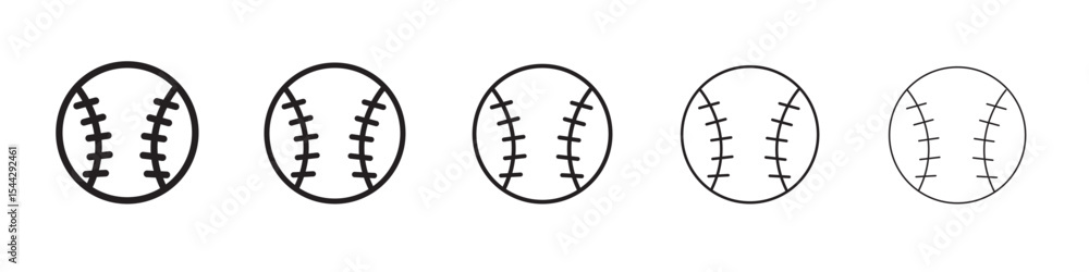 Baseball icon black and white vector sign Baseball icon black and white vector sign