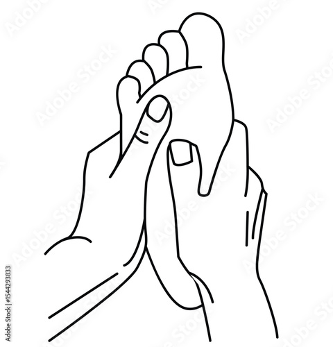 massage the soles of the feet icon