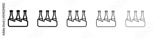 beer bottles in basket icon black and white vector sign