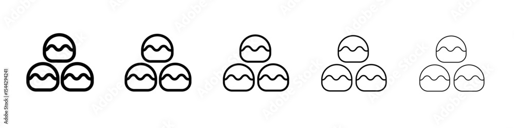 Obraz premium belgian buns icon black and white vector sign