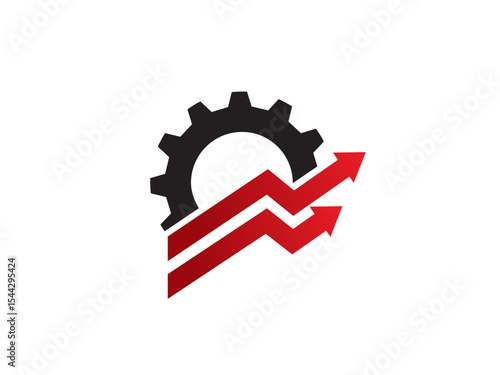 Industrial Growth Financial Arrow Logo Template