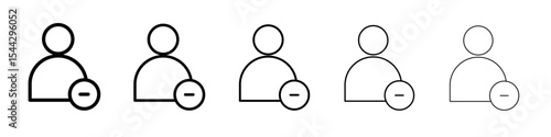 Block User Icon black and white vector sign