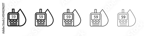 blood glucose icon black and white vector sign
