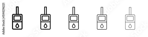 blood glucose icon black and white vector sign