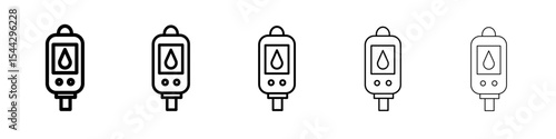 blood glucose icon black and white vector sign