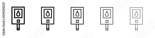 blood glucose icon black and white vector sign