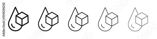 Blood sugar icon black and white vector sign