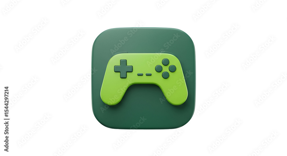Fototapeta premium 3D Game Controller Icon App