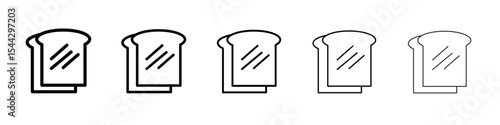 Bread slice icon black and white vector sign