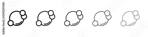 Bubbles and foam icon black and white vector sign