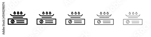 Burner Gas Stove icon black and white vector sign