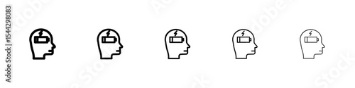 Burnout icon black and white vector sign