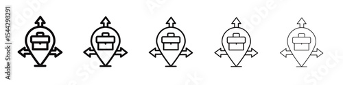 Business expansion icon black and white vector sign