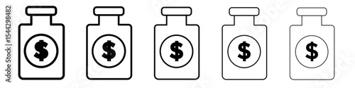 Business Remedy icon black and white vector sign