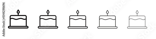 Cake icon black and white vector sign