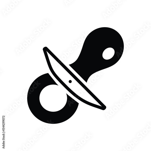 Black solid icon for nipple