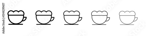 cappuccino icon black and white vector sign
