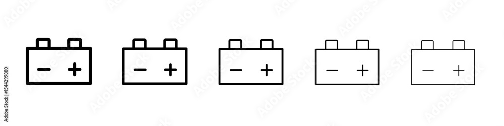 Car Battery icon black and white vector sign Car Battery icon black and white vector sign