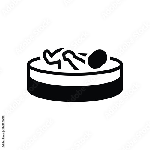 Black solid icon for bathtub