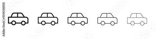 Car Icon black and white vector sign