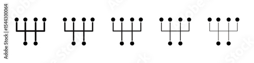 car manual shift lever icon black and white vector sign