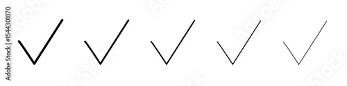 Check sign icon black and white vector sign
