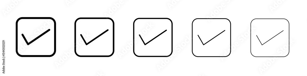 Checkmark Icon black and white vector sign Checkmark Icon black and white vector sign