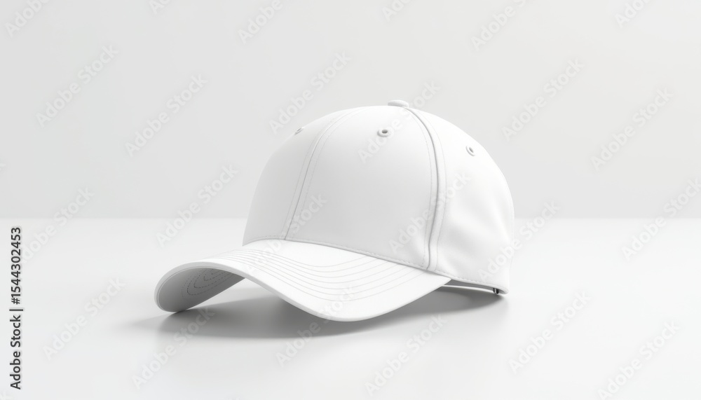 Fototapeta premium White Baseball Cap on Display