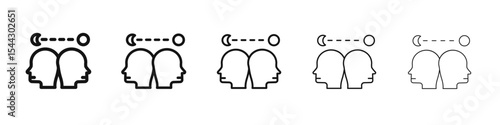 Circadian rhythms icon black and white vector sign