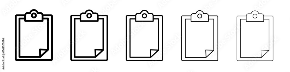 Clipboard icon black and white vector sign Clipboard icon black and white vector sign