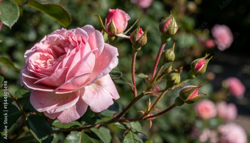 pink rose in garden pink rose in garden