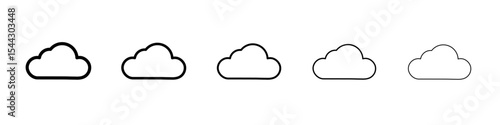 Cloud icon black and white vector sign