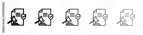 Code of conduct icon black and white vector sign