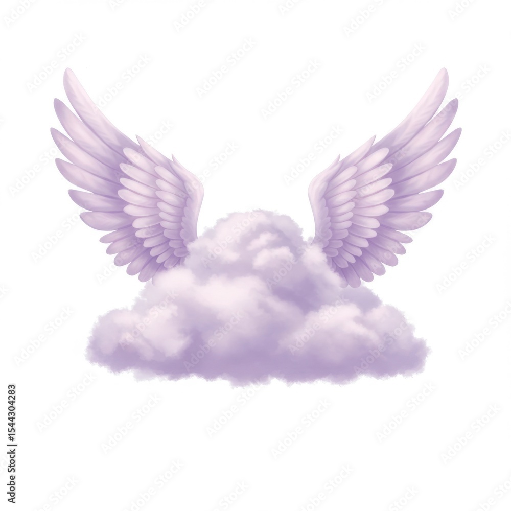 Obraz premium Lavender Cloud with Soft Wings