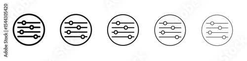 control panel icon black and white vector sign