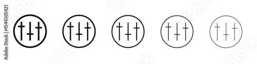 Control panel icon black and white vector sign