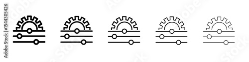 control panel icon black and white vector sign