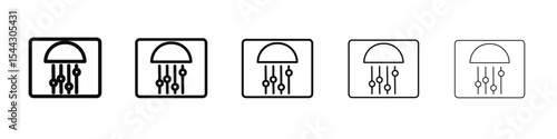 control panel icon black and white vector sign