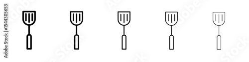 Cooking spatula icon black and white vector sign
