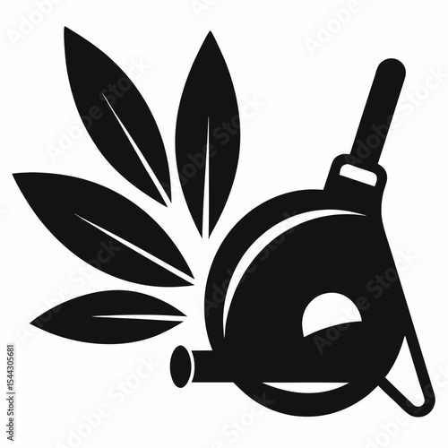 Leaf blower silhouette vector Illustration 